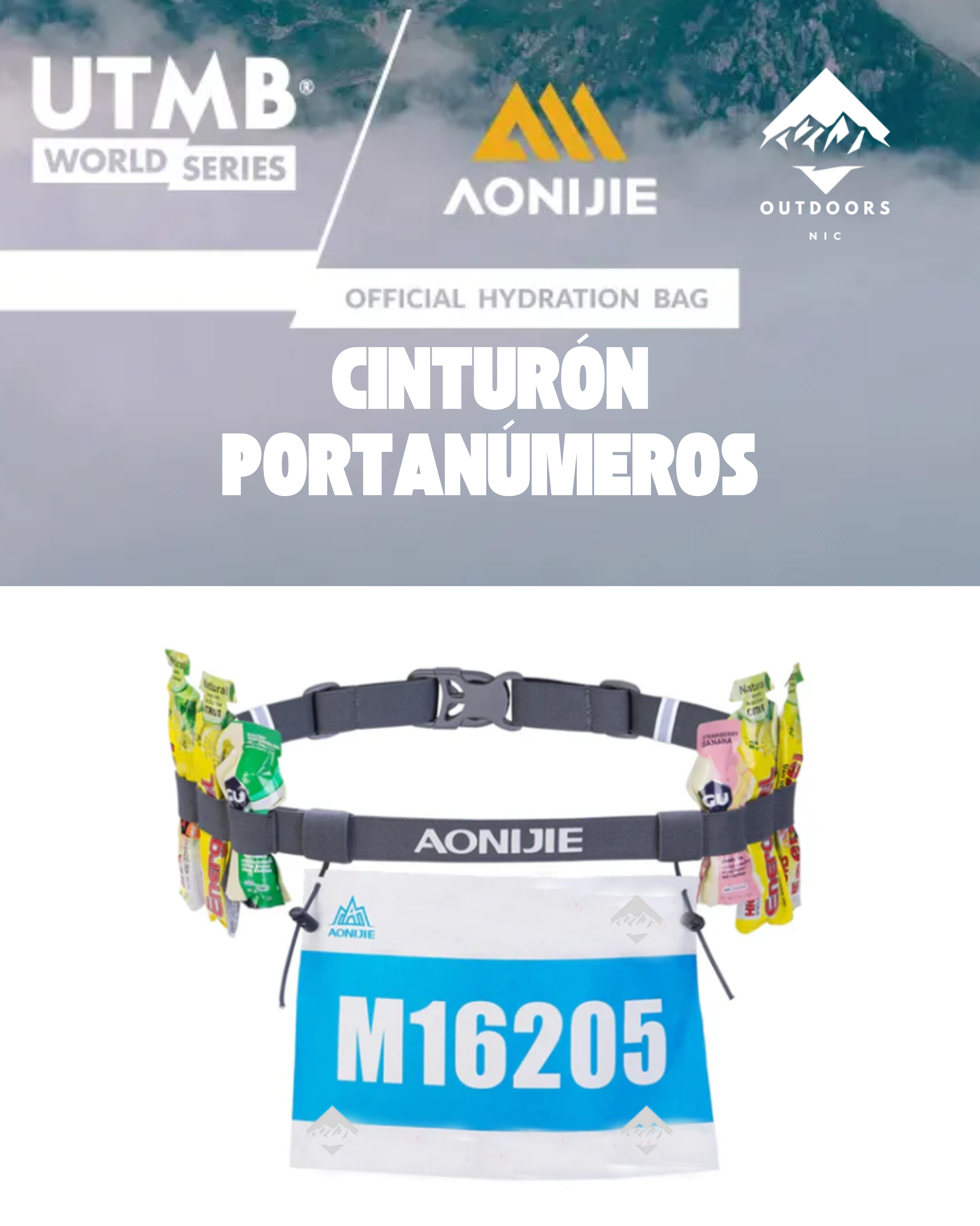 Faja Portadorsal con 6 Compartimientos para Geles