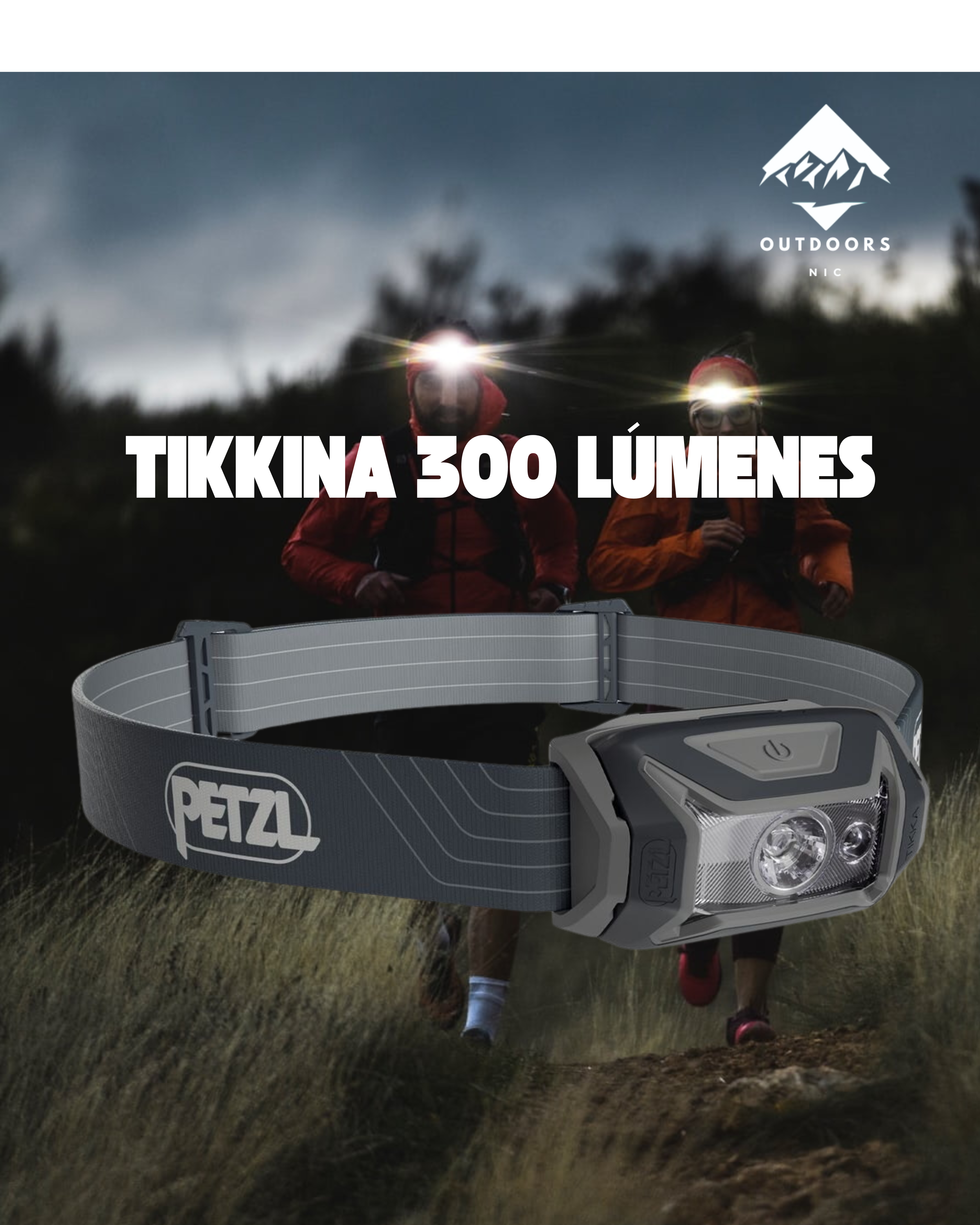 Petzl Tikkina 300 – Lámpara Frontal Compacta de 300 lúmenes