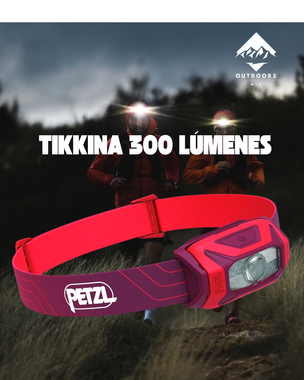 Petzl Tikkina 300 – Lámpara Frontal Compacta de 300 lúmenes