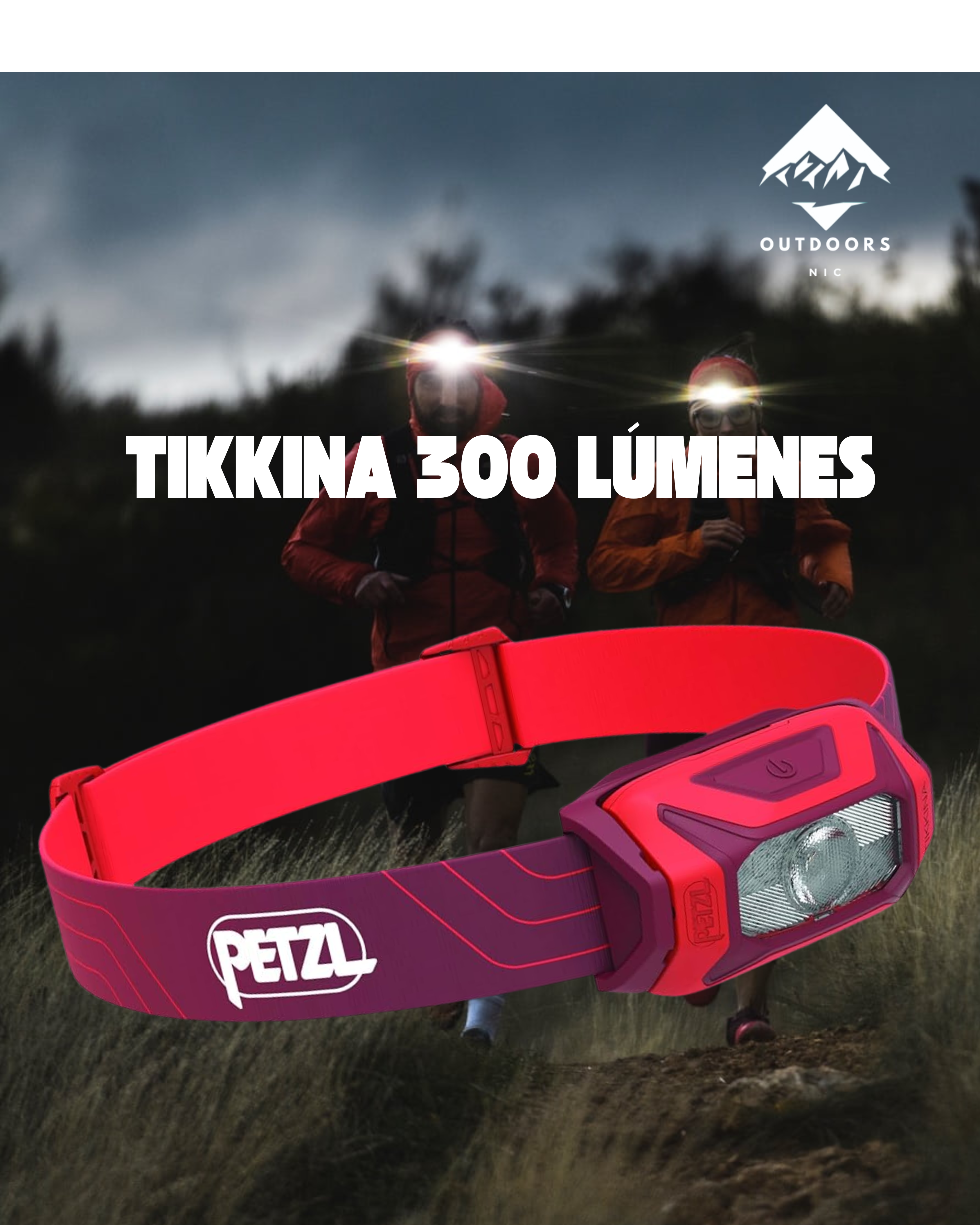 Petzl Tikkina 300 – Lámpara Frontal Compacta de 300 lúmenes