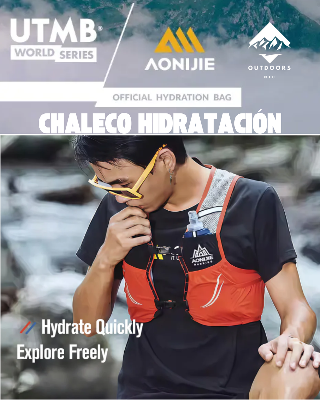 Chaleco de Hidratación Aonijie C932 – Ligero, Estable y Respirable